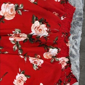 Off the shoulder flower shirt